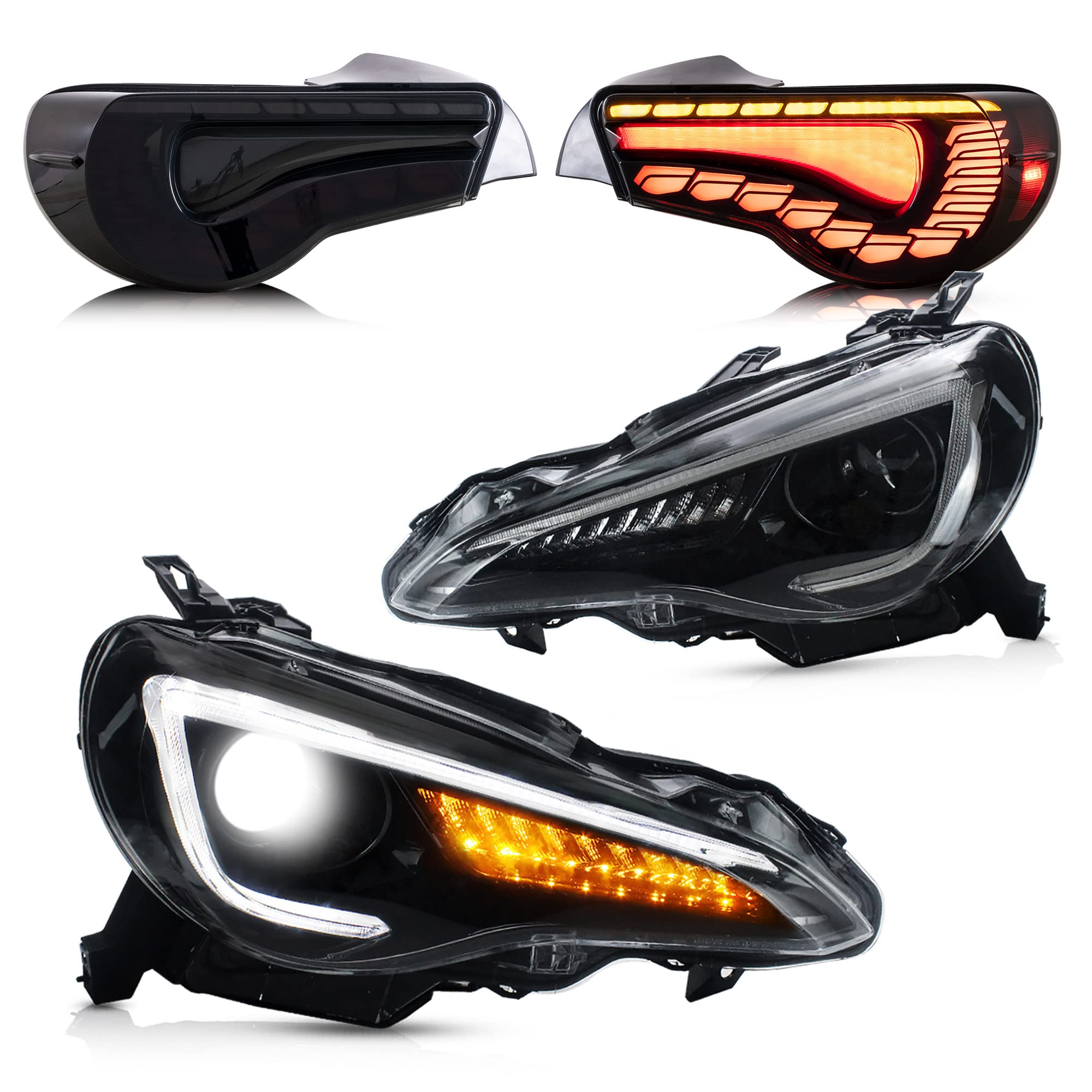 Amazon.com: VLAND Projector Headlights & OLED Smoked Tail Lights